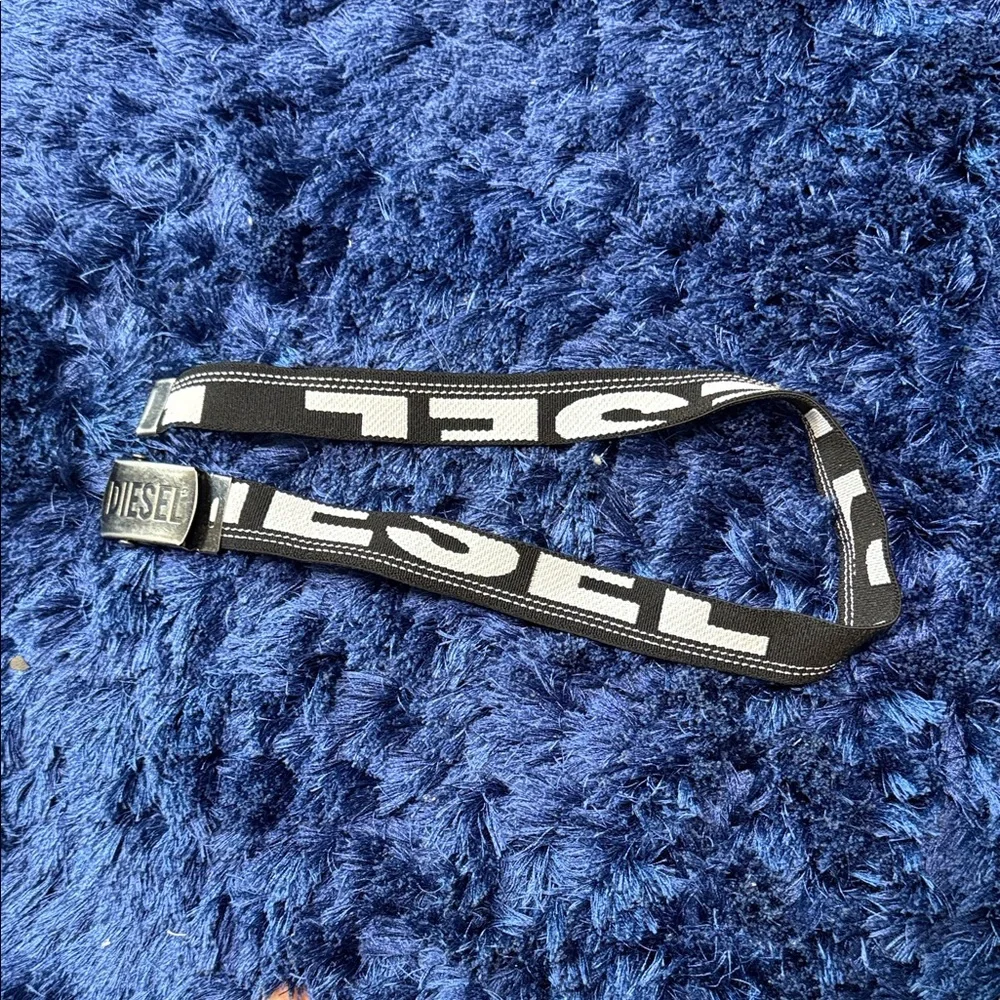Diesel Monochrome Logo Belt